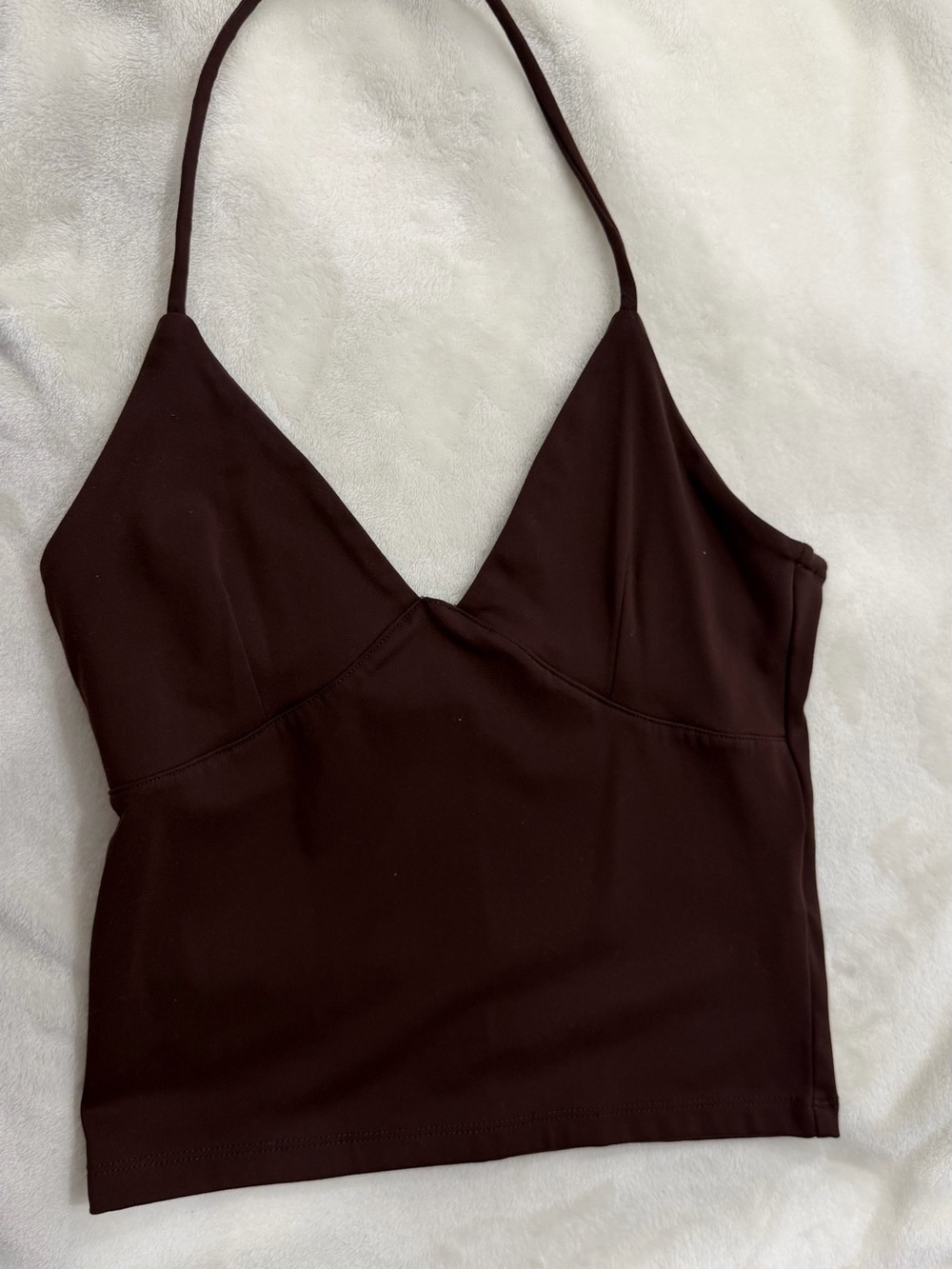 Cotton On Women’s Brown Halter V-Neck Tank Top
